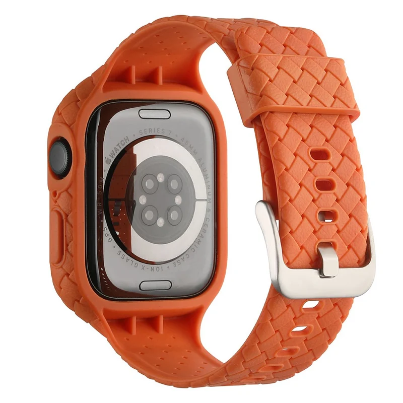 Apple Watch Series 8 (45mm) woven style strap with cover - Baby Blue