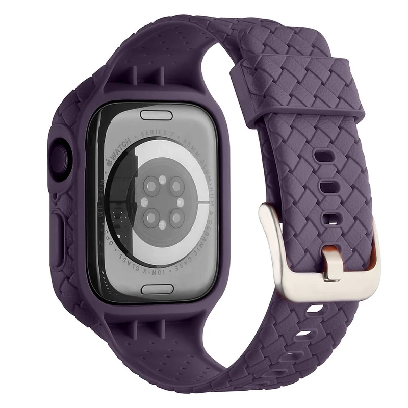 Apple Watch Series 8 (45mm) woven style strap with cover - Baby Blue