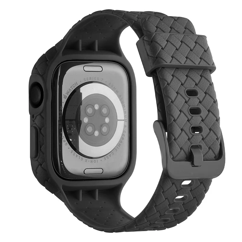 Apple Watch Series 8 (45mm) woven style strap with cover - Baby Blue