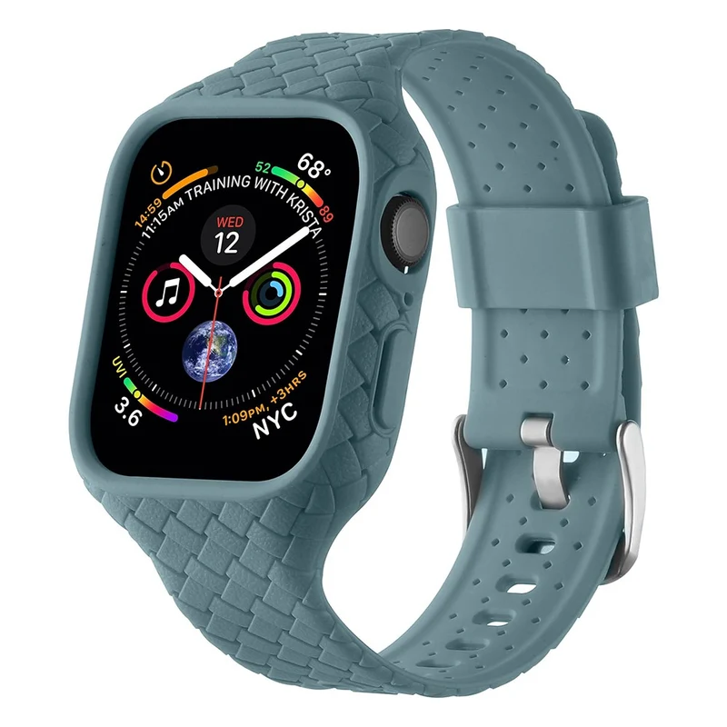 Apple Watch Series 8 (45mm) woven style strap with cover - Baby Blue