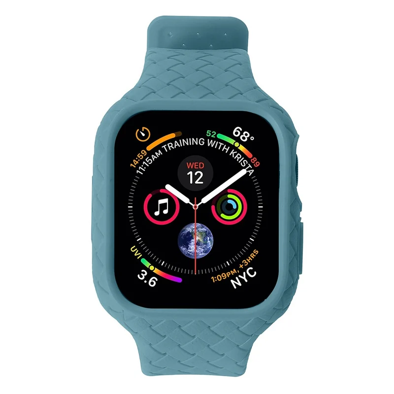 Apple Watch Series 8 (45mm) woven style strap with cover - Baby Blue