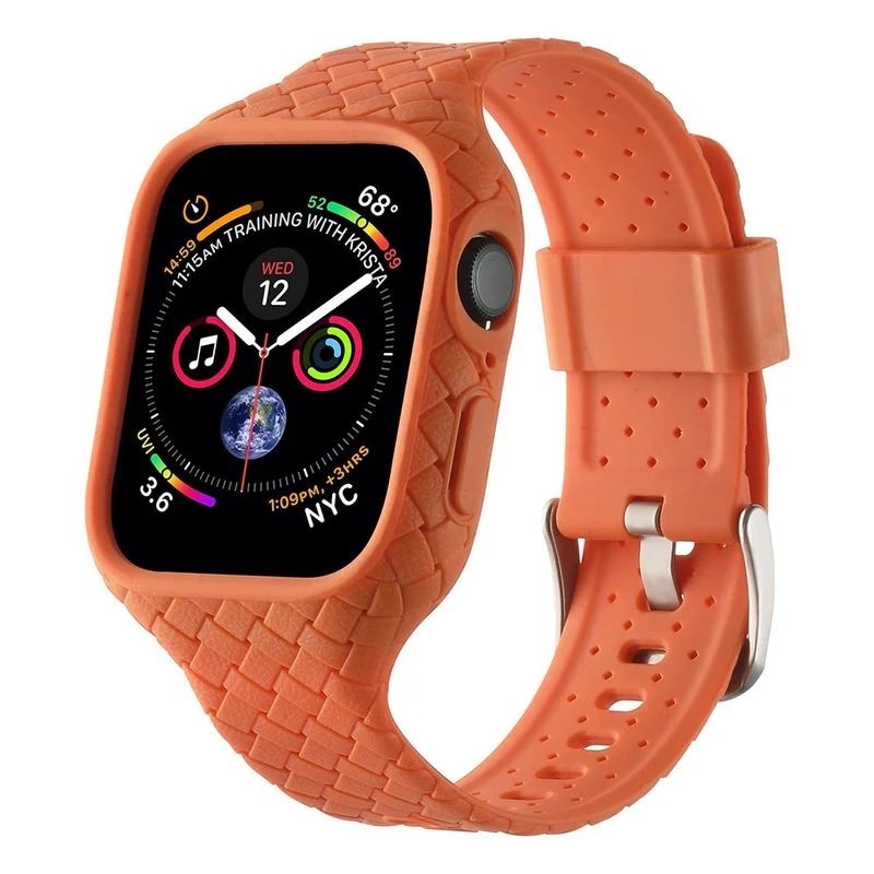 Apple Watch Series 8 (45mm) woven style strap with cover - Baby Blue