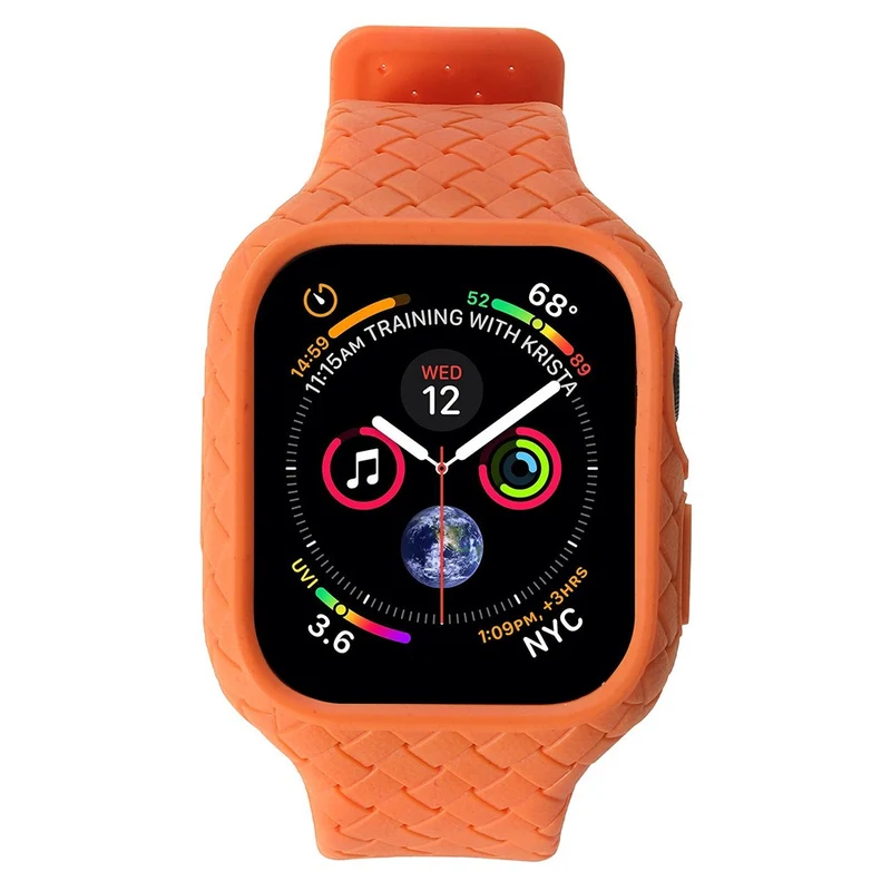 Apple Watch Series 8 (45mm) woven style strap with cover - Baby Blue