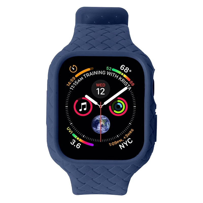 Apple Watch Series 8 (45mm) woven style strap with cover - Baby Blue