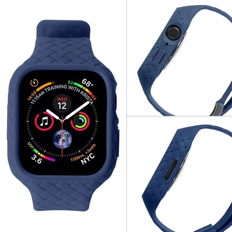 Apple Watch Series 8 (45mm) woven style strap with cover - Baby Blue