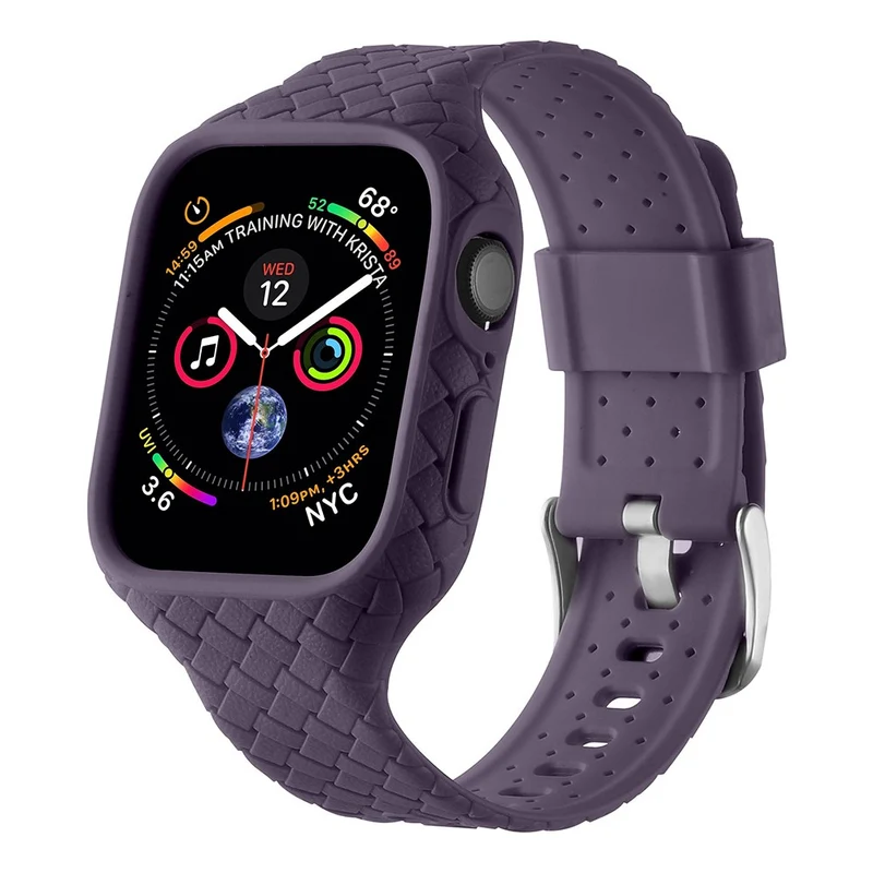 Apple Watch Series 8 (45mm) woven style strap with cover - Baby Blue