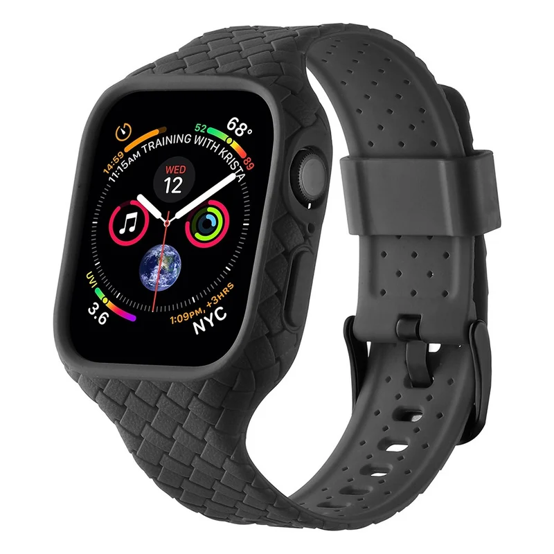 Apple Watch Series 8 (45mm) woven style strap with cover - Baby Blue