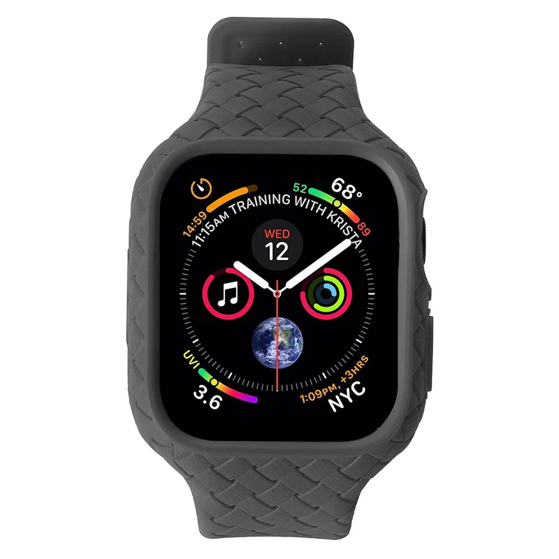 Apple Watch Series 8 (45mm) woven style strap with cover - Baby Blue
