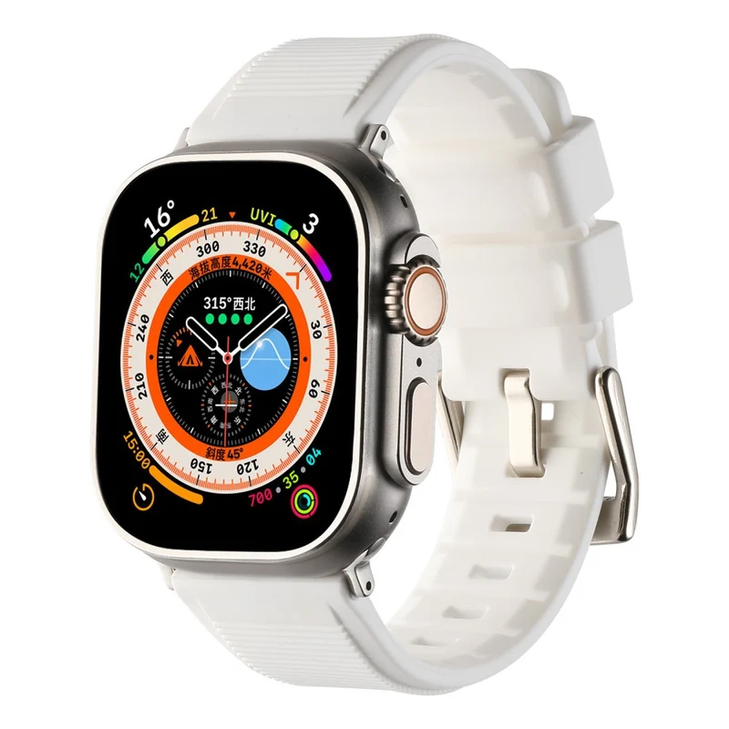 Apple Watch Series 8 (45mm) / Watch Ultra stripe surface style silicone strap