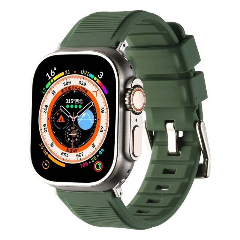 Apple Watch Series 8 (45mm) / Watch Ultra stripe surface style silicone strap