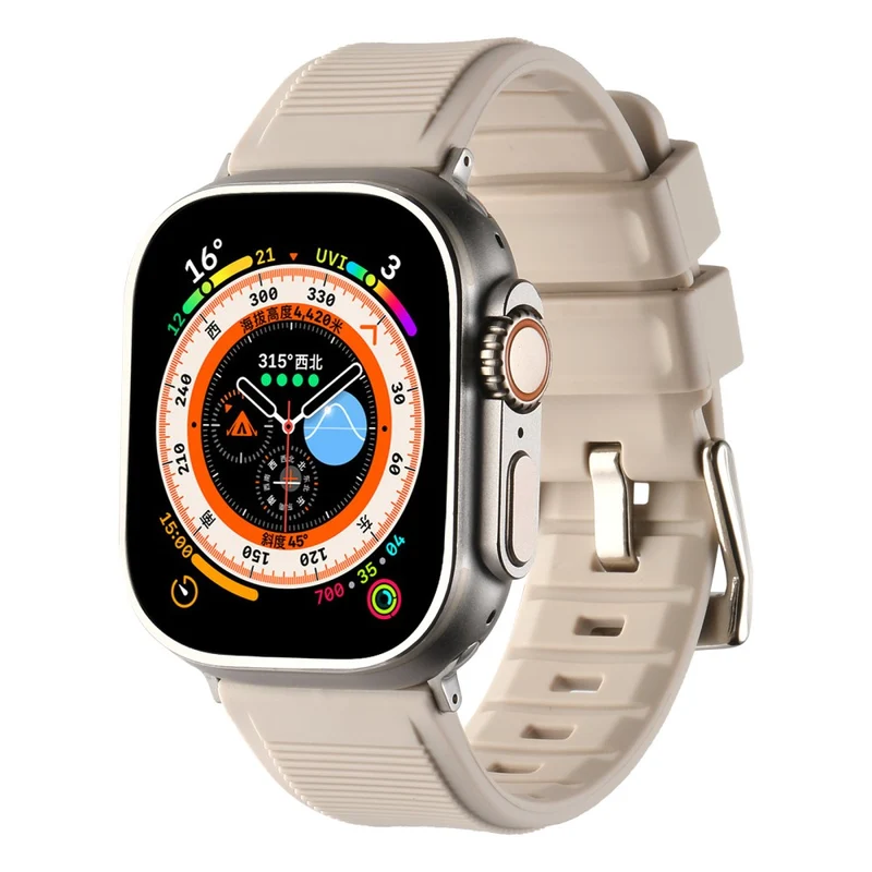 Apple Watch Series 8 (45mm) / Watch Ultra stripe surface style silicone strap