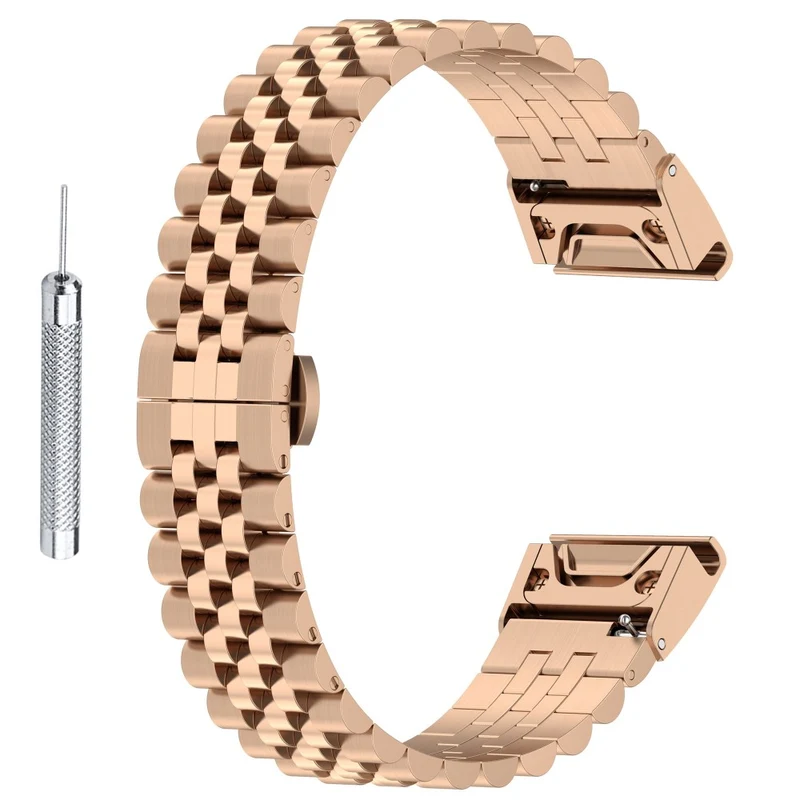 Garmin Fenix 7X / 6X / 6X Pro / 5X / 5X Plus stainless steel strap with tool - Silver / Black