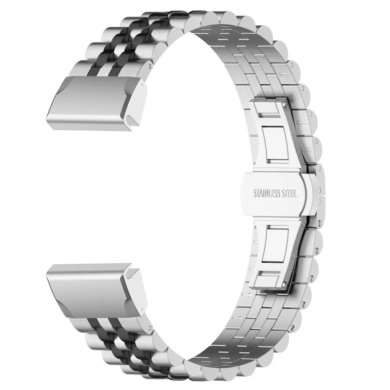 Garmin Fenix 7X / 6X / 6X Pro / 5X / 5X Plus stainless steel strap with tool - Silver / Black
