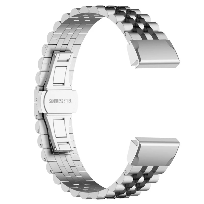 Garmin Fenix 7X / 6X / 6X Pro / 5X / 5X Plus stainless steel strap with tool - Silver / Black
