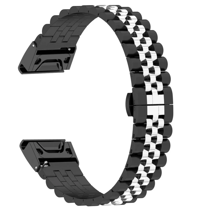 Garmin Fenix 7X / 6X / 6X Pro / 5X / 5X Plus stainless steel strap with tool - Silver / Black