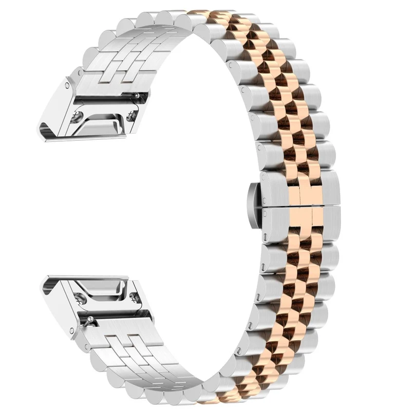Garmin Fenix 7X / 6X / 6X Pro / 5X / 5X Plus stainless steel strap with tool - Silver / Black
