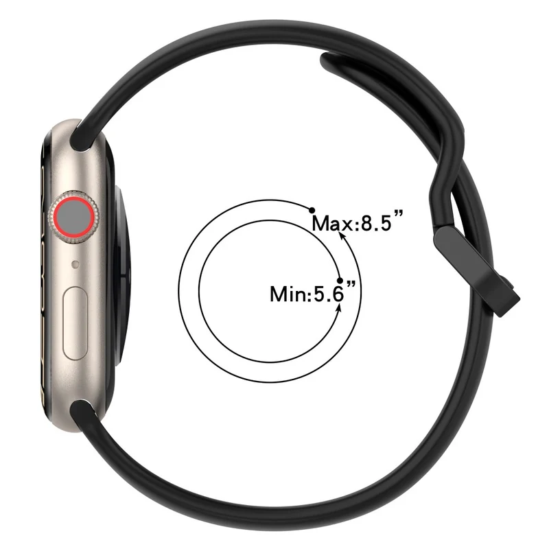 Dual color silicone strap for Apple Watch Series 8 (45mm) / Watch Ultra - Black / White