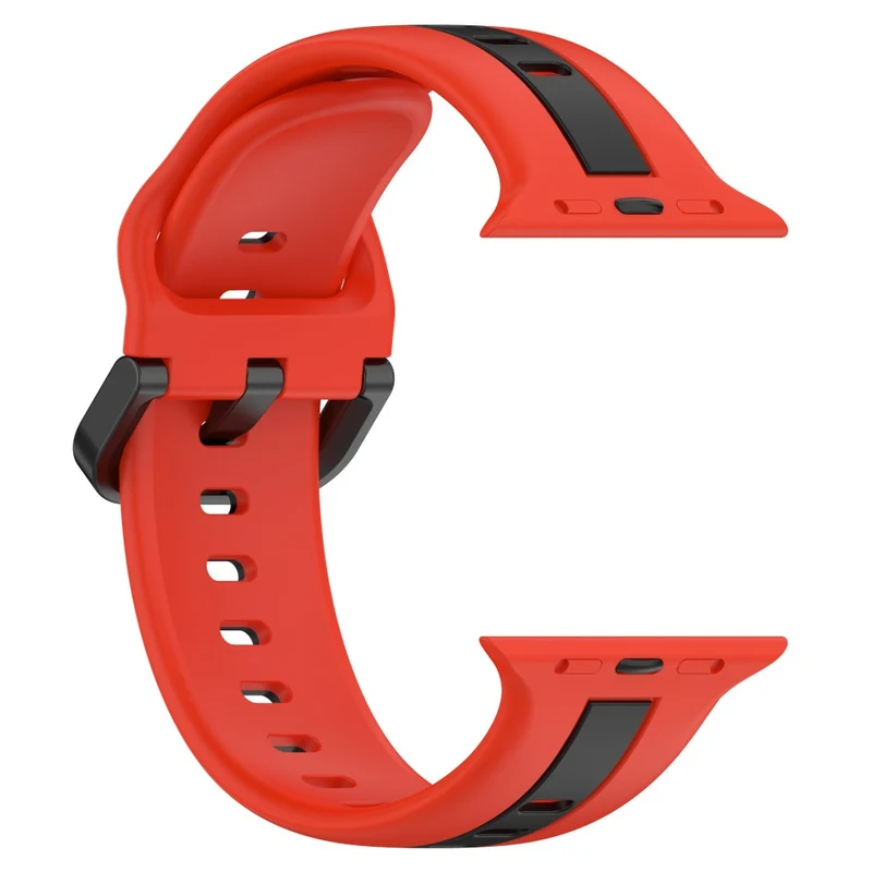 Dual color silicone strap for Apple Watch Series 8 (45mm) / Watch Ultra - Black / White
