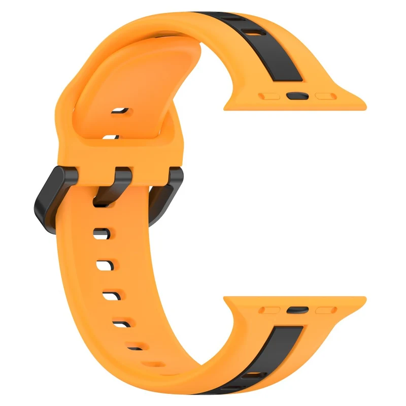 Dual color silicone strap for Apple Watch Series 8 (45mm) / Watch Ultra - Black / White