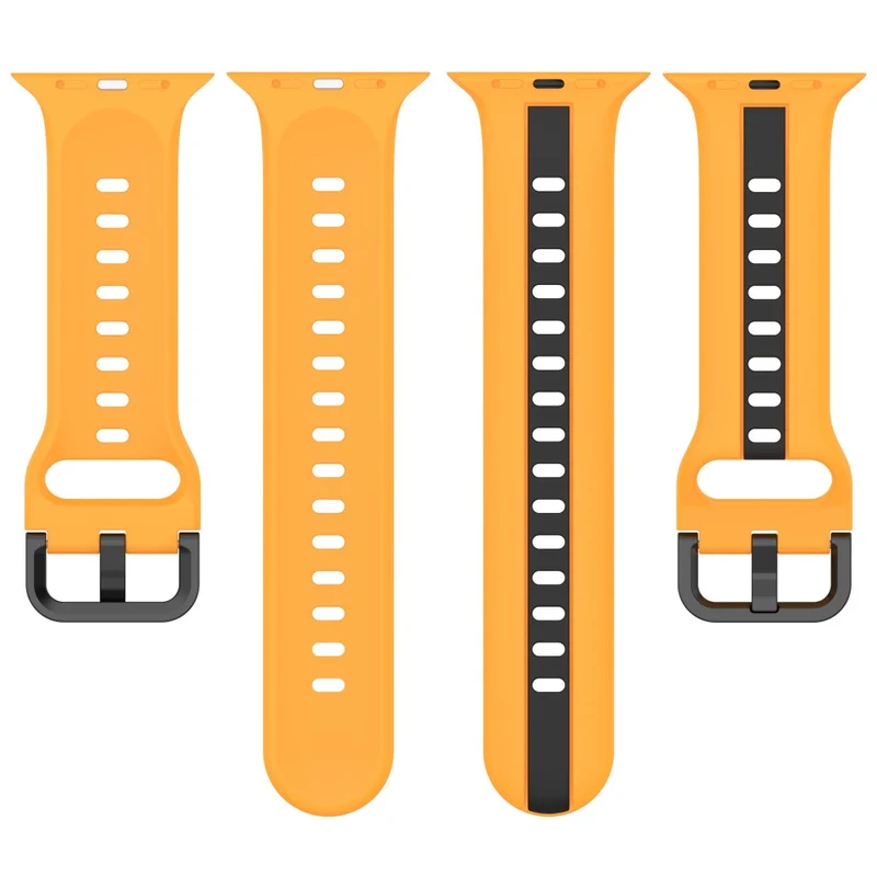 Dual color silicone strap for Apple Watch Series 8 (45mm) / Watch Ultra - Black / White