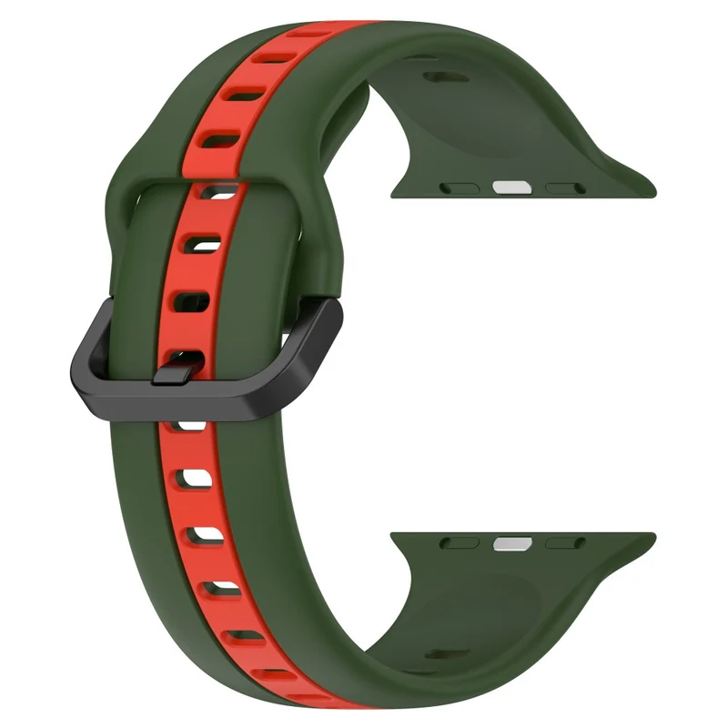 Dual color silicone strap for Apple Watch Series 8 (45mm) / Watch Ultra - Black / White