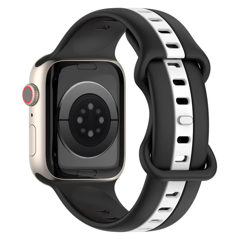 Apple Watch Series 8 (41mm) dual color silicone strap - Black / White