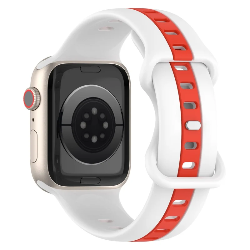 Apple Watch Series 8 (41mm) dual color silicone strap - Black / White