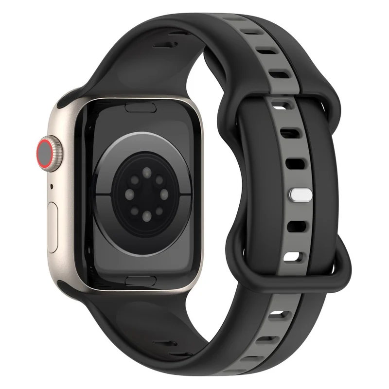 Apple Watch Series 8 (41mm) dual color silicone strap - Black / White
