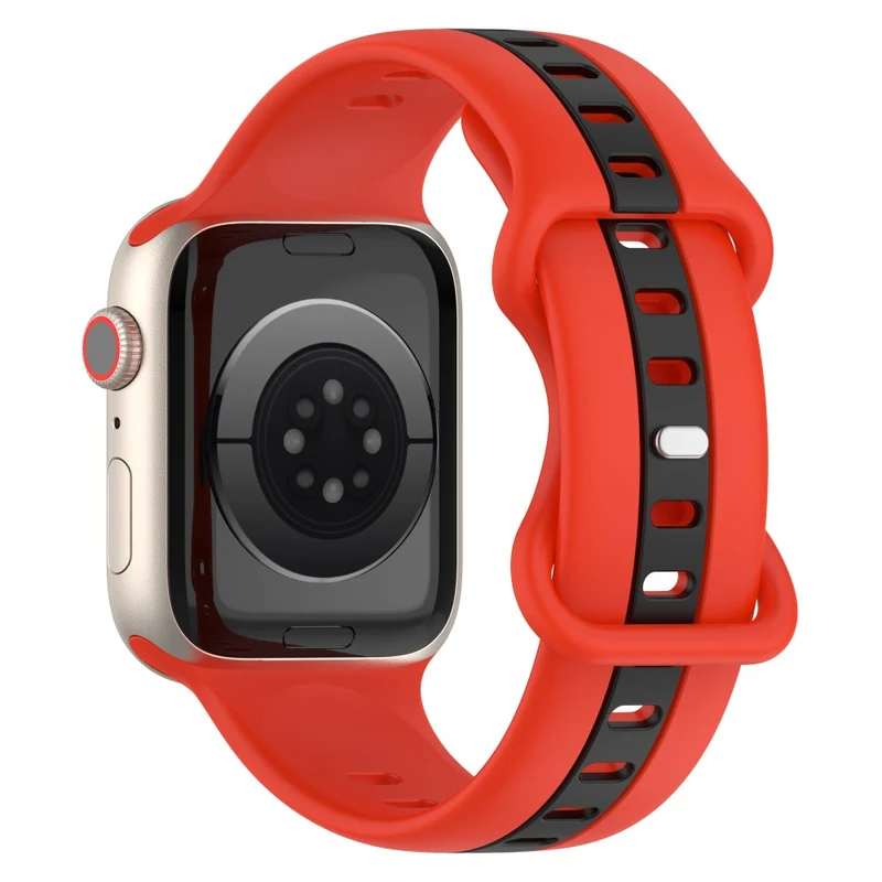 Apple Watch Series 8 (41mm) dual color silicone strap - Black / White