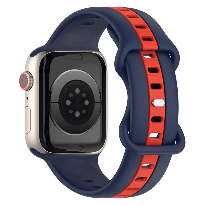 Apple Watch Series 8 (41mm) dual color silicone strap - Black / White