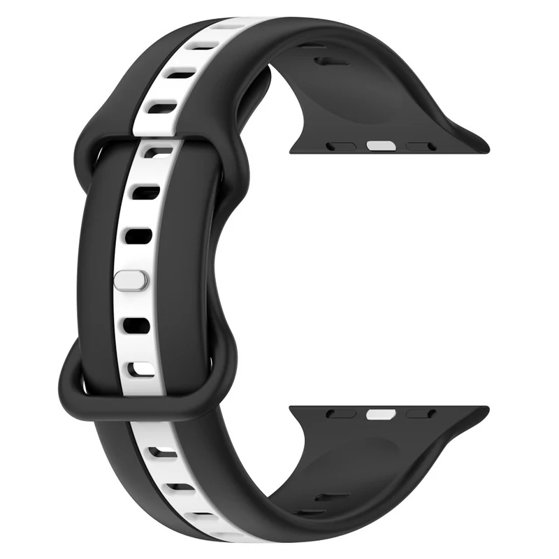 Apple Watch Series 8 (41mm) dual color silicone strap - Black / White