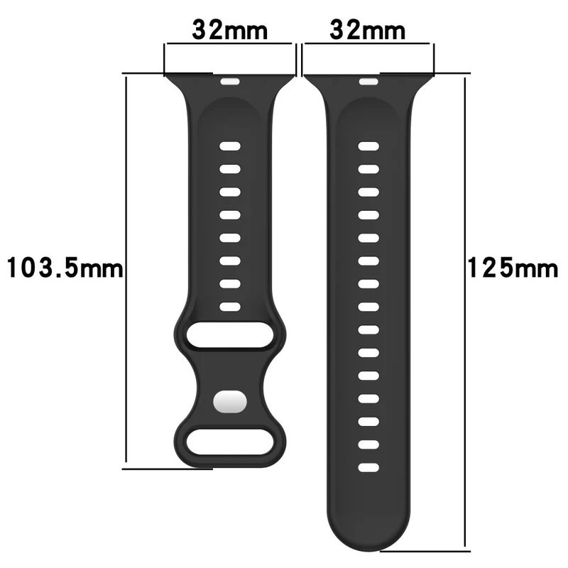 Apple Watch Series 8 (41mm) dual color silicone strap - Black / White