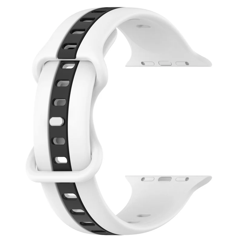 Apple Watch Series 8 (41mm) dual color silicone strap - Black / White