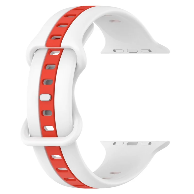 Apple Watch Series 8 (41mm) dual color silicone strap - Black / White