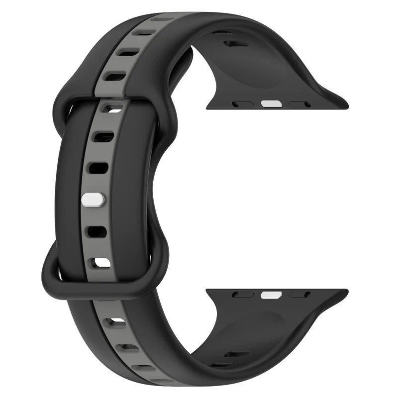Apple Watch Series 8 (41mm) dual color silicone strap - Black / White