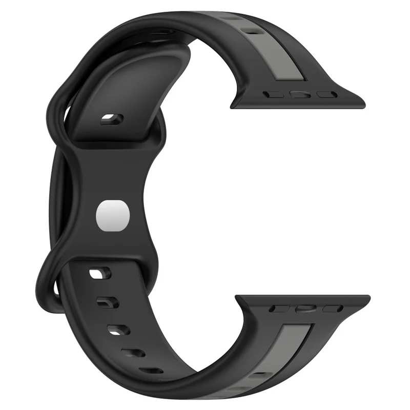 Apple Watch Series 8 (41mm) dual color silicone strap - Black / White