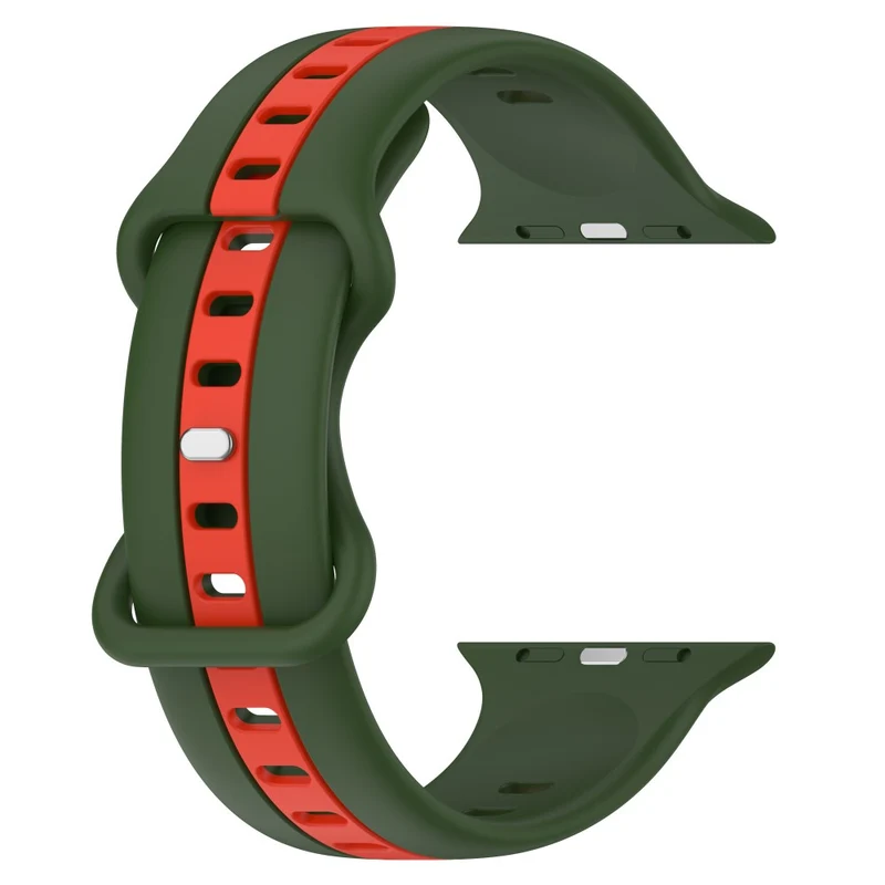 Apple Watch Series 8 (41mm) dual color silicone strap - Black / White
