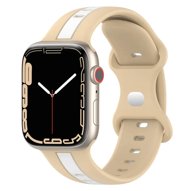 Apple Watch Series 8 (41mm) dual color silicone strap - Black / White