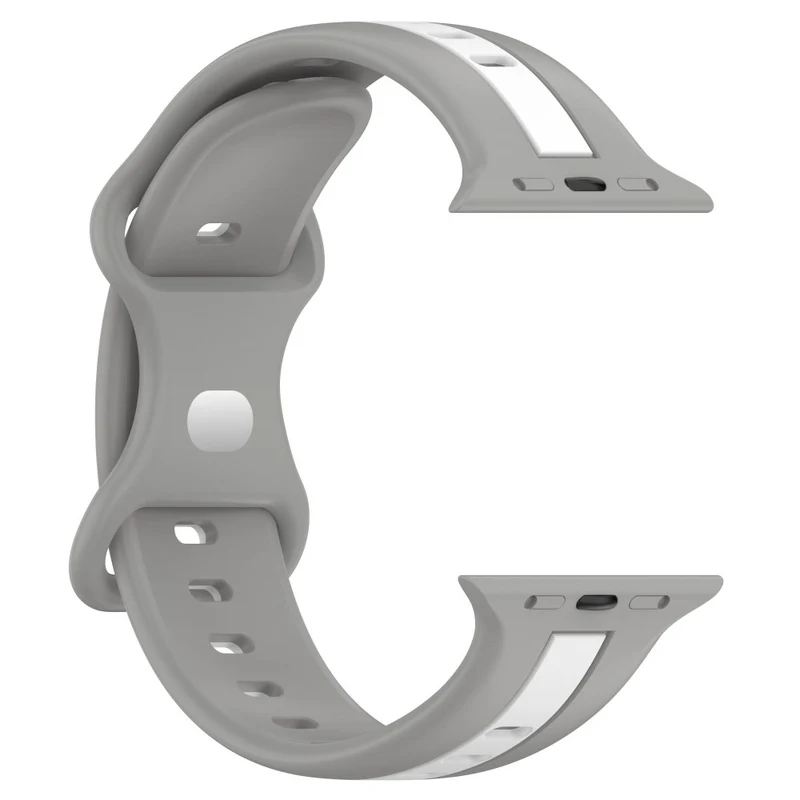 Apple Watch Series 8 (41mm) dual color silicone strap - Black / White