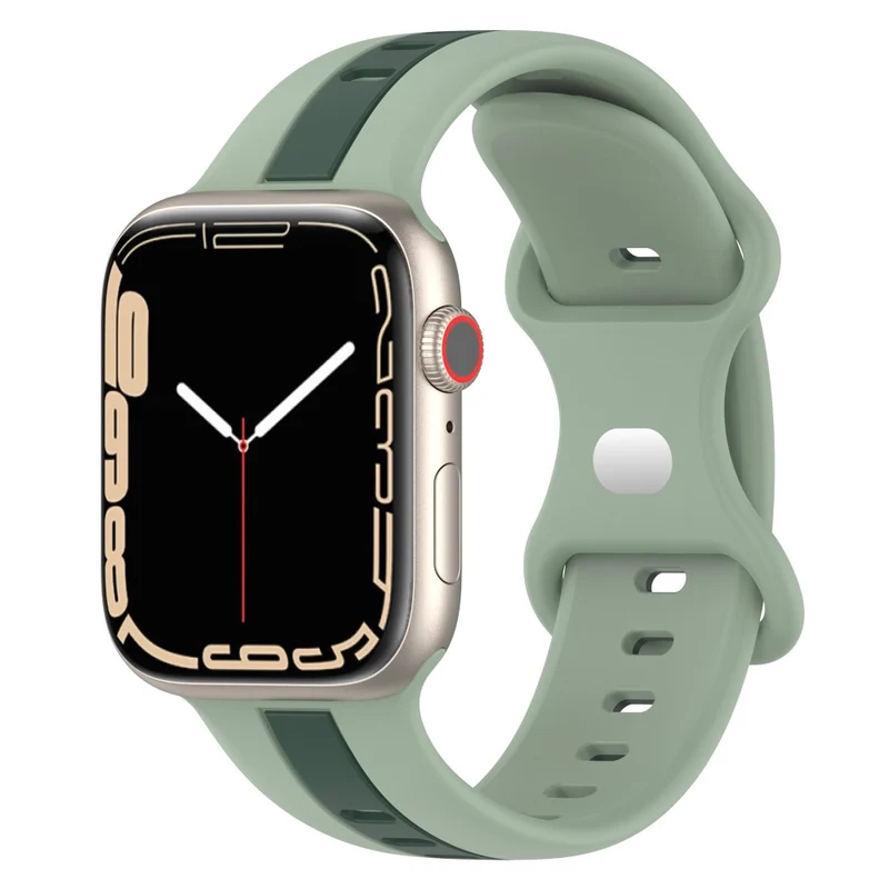 Apple Watch Series 8 (41mm) dual color silicone strap - Black / White