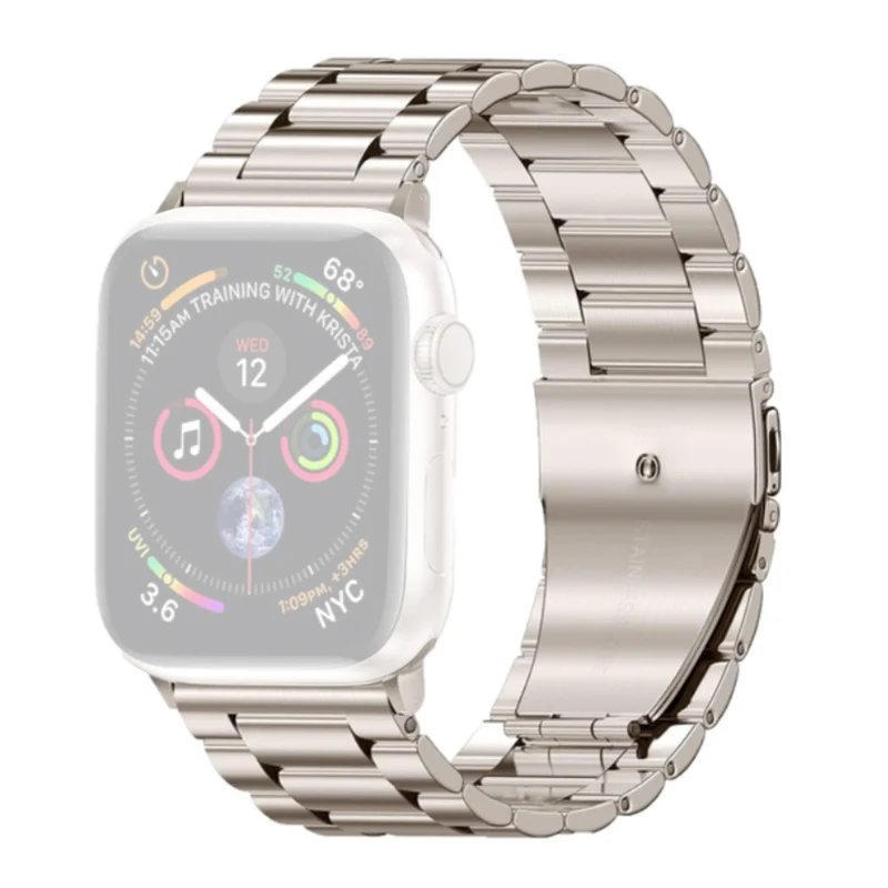 Apple Watch Series 8 (45mm) / Watch Ultra three bead stainless steel strap