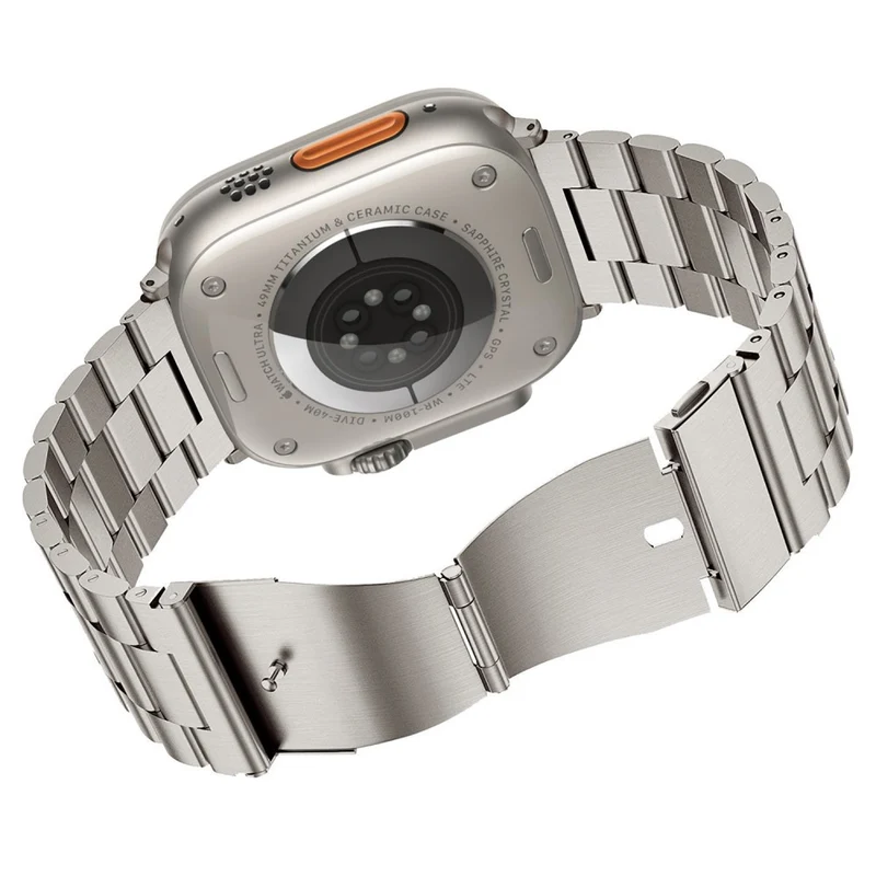 Apple Watch Series 8 (45mm) / Watch Ultra three bead stainless steel strap
