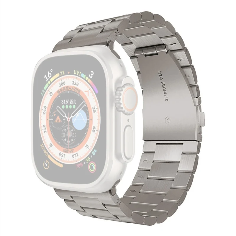 Apple Watch Series 8 (41mm) three bead stainless steel strap