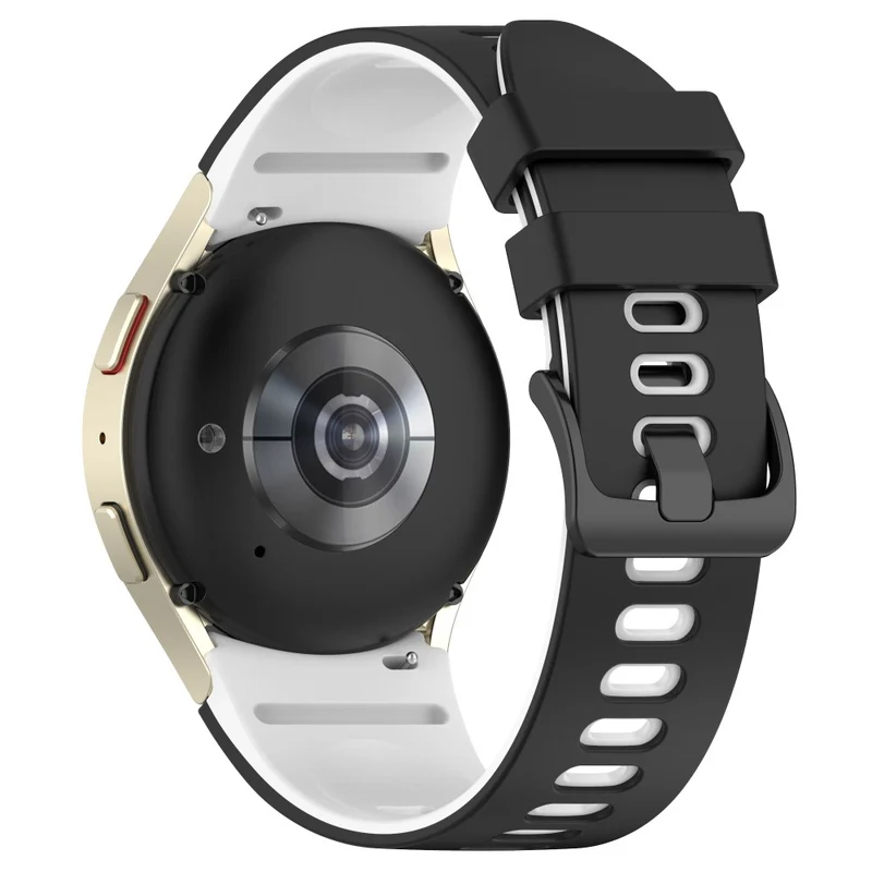 Dual-Color Silicone Watch Band for Samsung Galaxy Watch - Red+Black