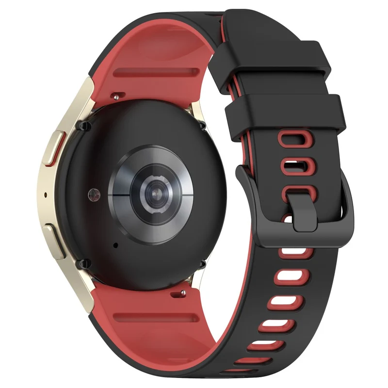 Dual-Color Silicone Watch Band for Samsung Galaxy Watch - Red+Black