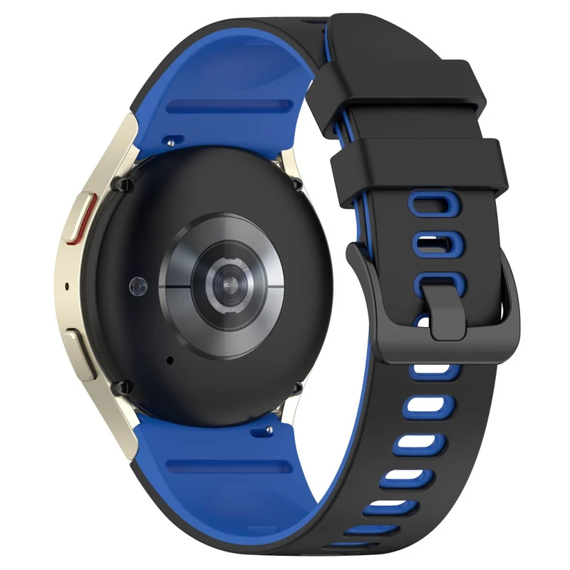 Dual-Color Silicone Watch Band for Samsung Galaxy Watch - Red+Black