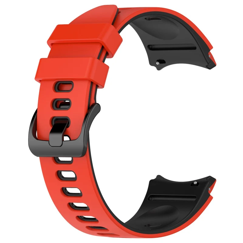 Dual-Color Silicone Watch Band for Samsung Galaxy Watch - Red+Black