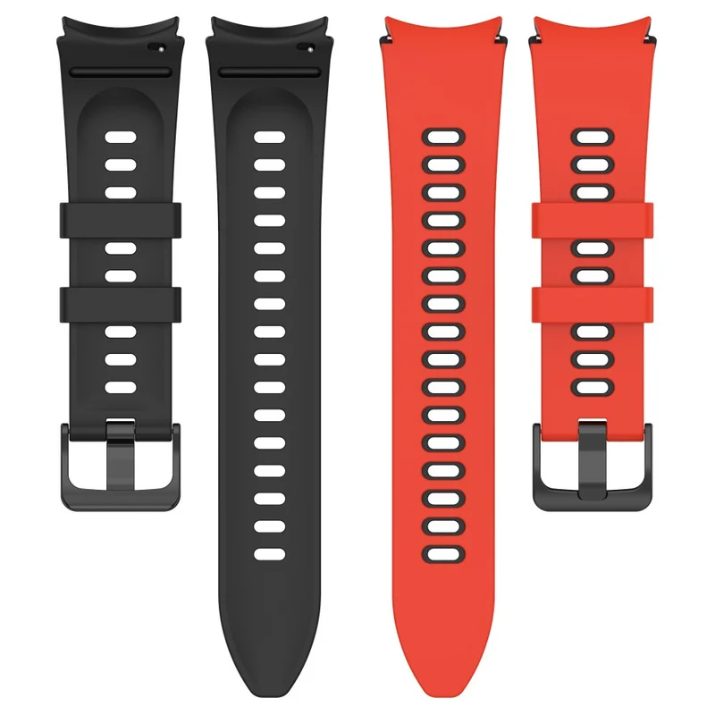 Dual-Color Silicone Watch Band for Samsung Galaxy Watch - Red+Black