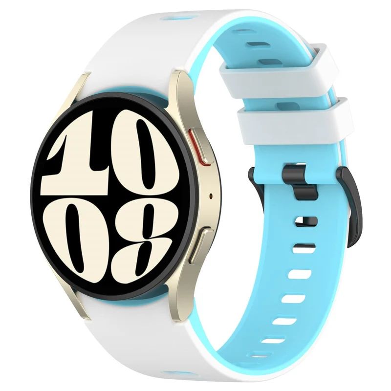 Dual-Color Silicone Watch Band for Samsung Galaxy Watch - Red+Black