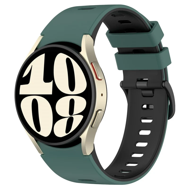 Dual-Color Silicone Watch Band for Samsung Galaxy Watch - Red+Black